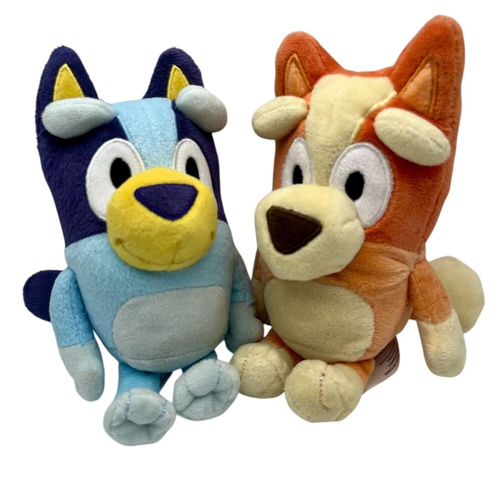 Bluey & Friends Bluey & Bingo 8”Stuffed Plush Cuddly Toy Animal Moose Ludo 2018